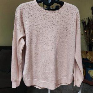 NWT Liz Claiborne sz Medium Rose Quartz Sweater